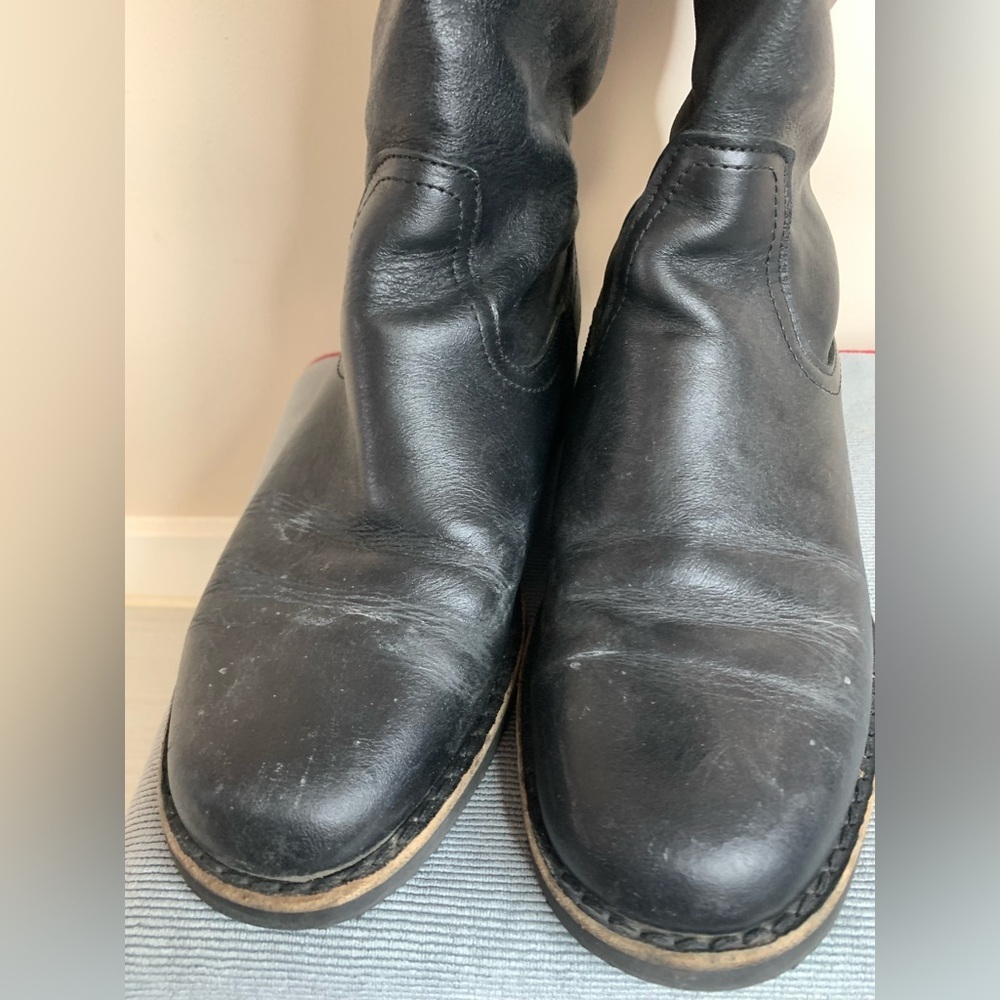 Roots Tribe Leather Equestrian Boots Black 8.5 - Picture 10 of 14